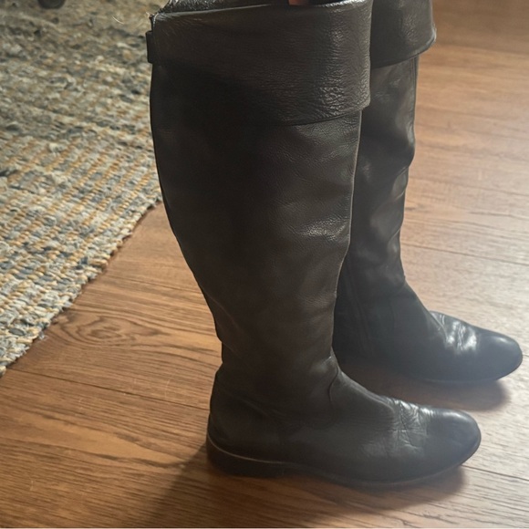 Frye Black Over the Knee Leather Boots - Picture 6 of 11